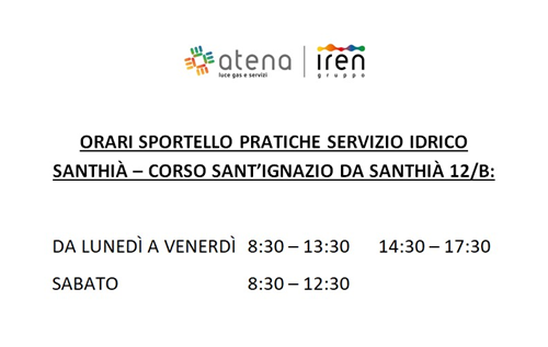 Sportello per la gestione delle pratiche del servizio idrico fornito da ASM Vercelli.